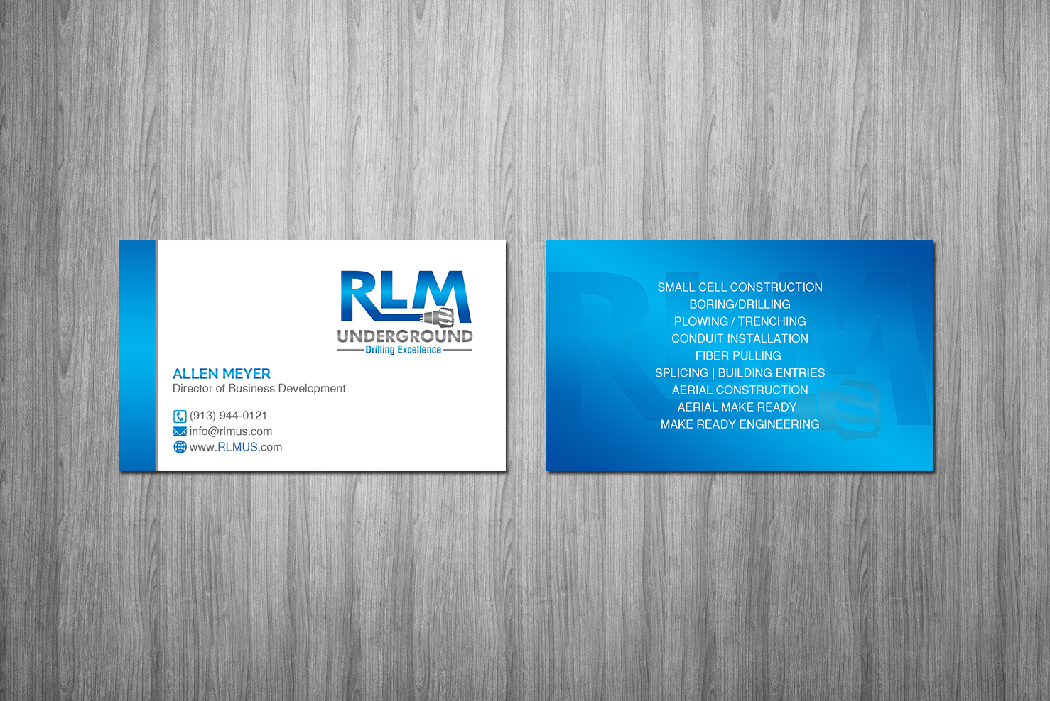Business Card Design by Creations Box 2015 for RLM Underground | Design #23544592