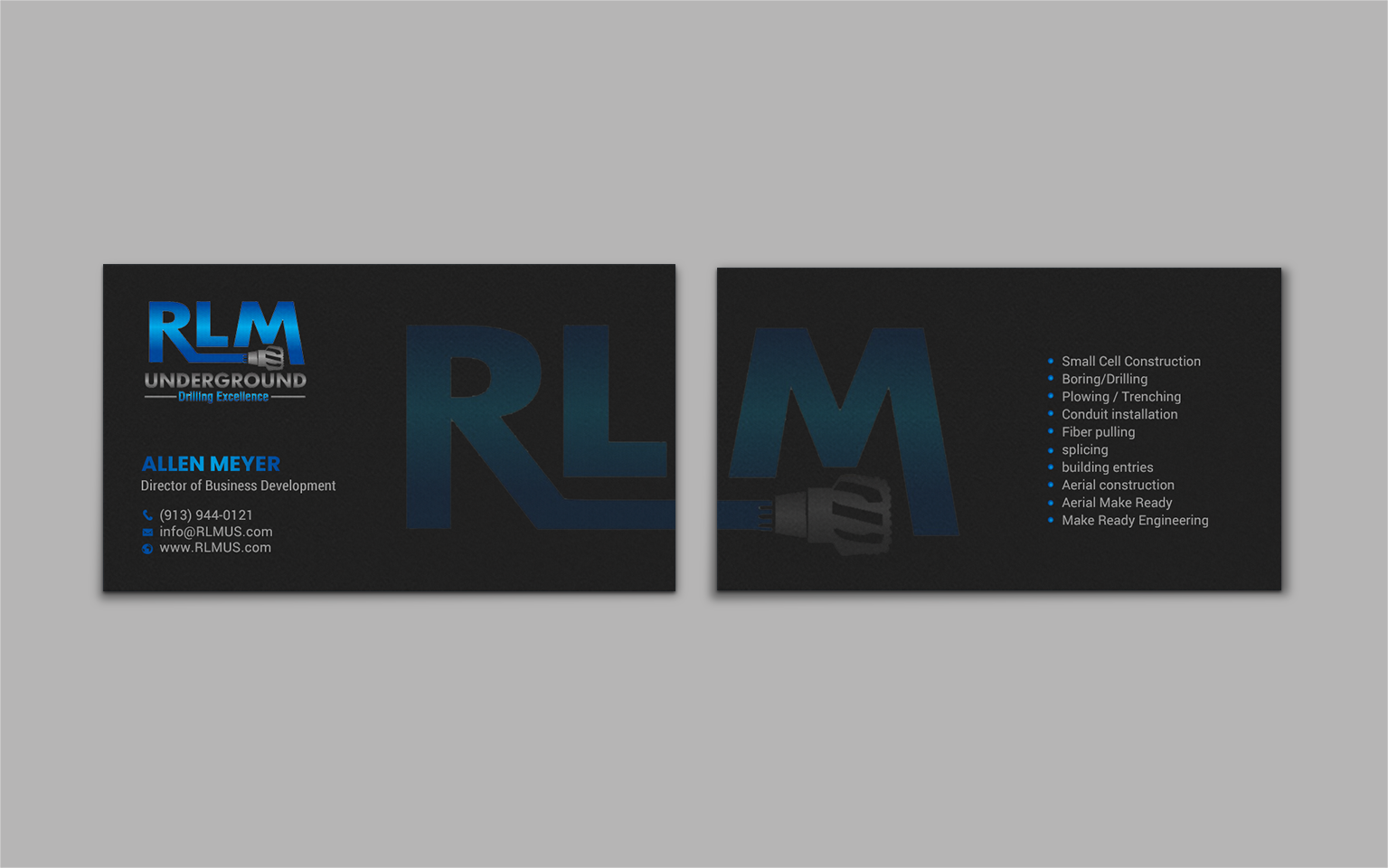 Business Card Design by chandrayaan.creative for RLM Underground | Design #23545493