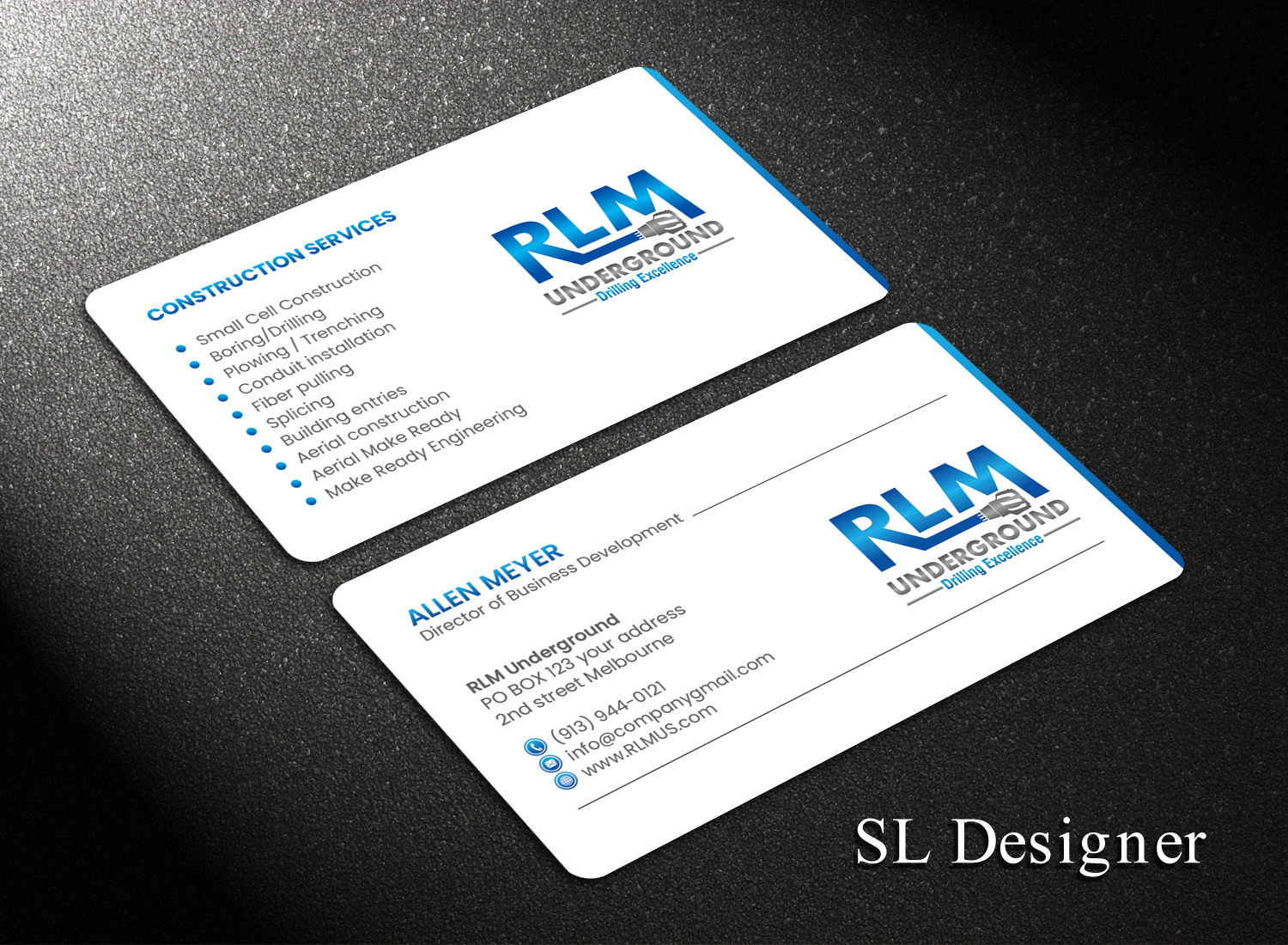 Business Card Design by SL Designer for RLM Underground | Design #23529948