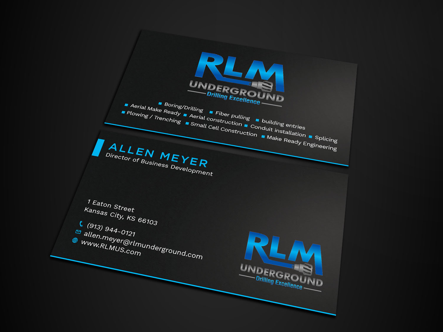 Diseño de Tarjeta de Presentación por Tripti Ranjan Gain para RLM Underground | Diseño #23531400