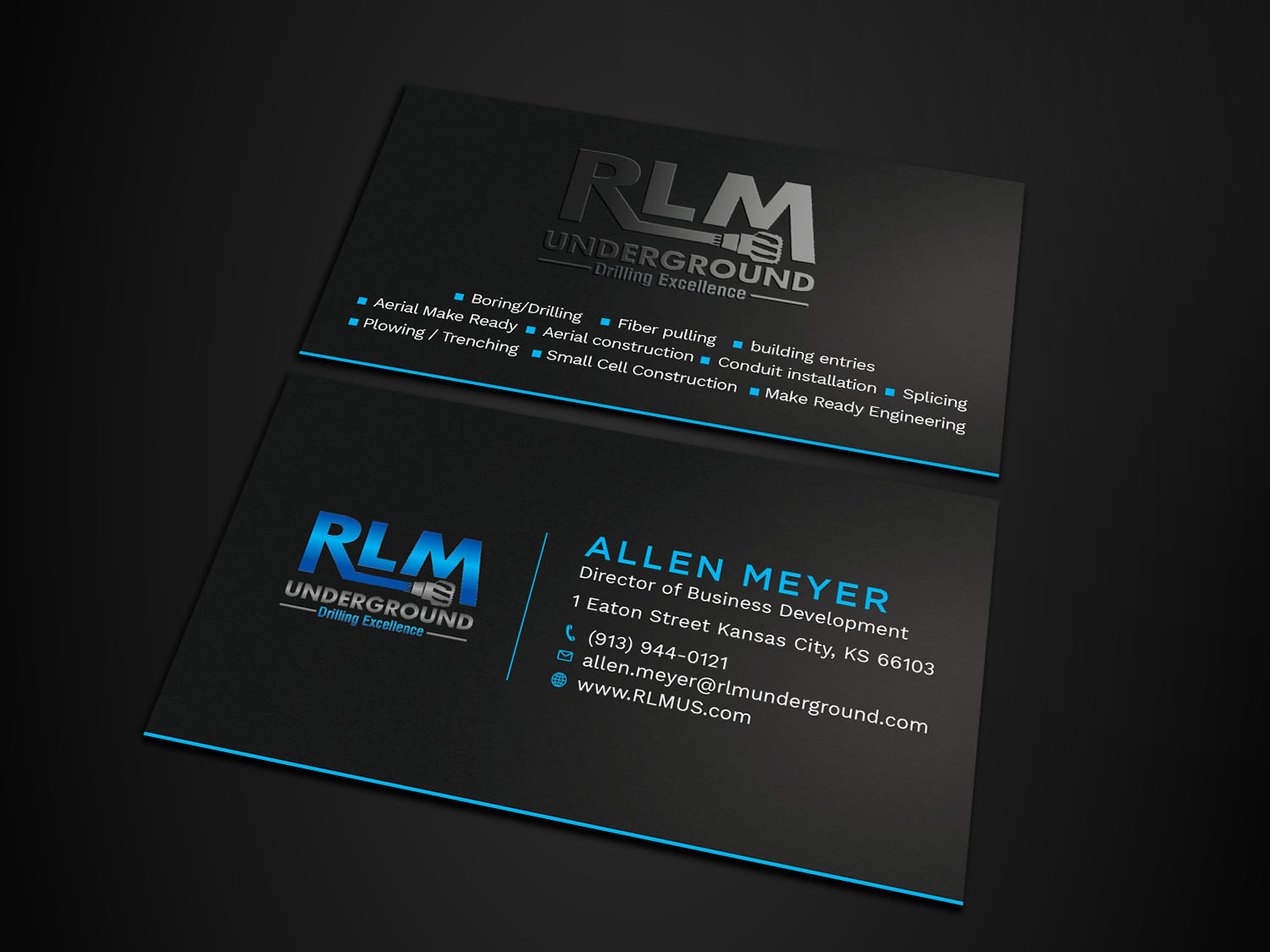 Business Card Design by Tripti Ranjan Gain for RLM Underground | Design #23531402