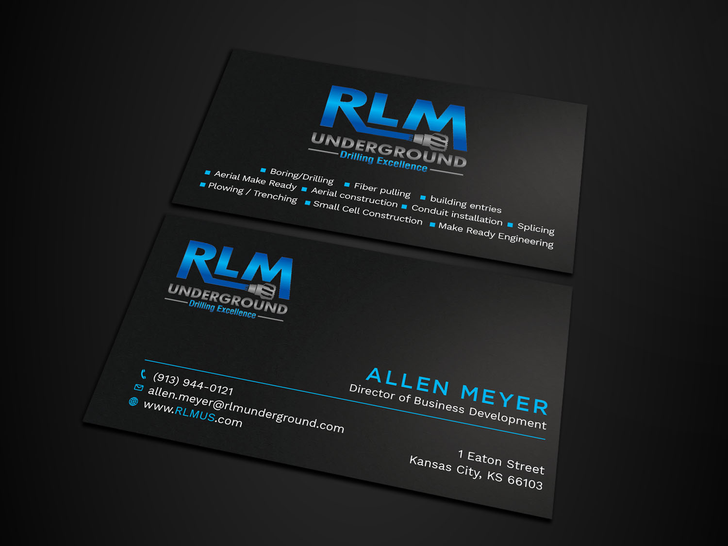 Business Card Design by Tripti Ranjan Gain for RLM Underground | Design #23531413