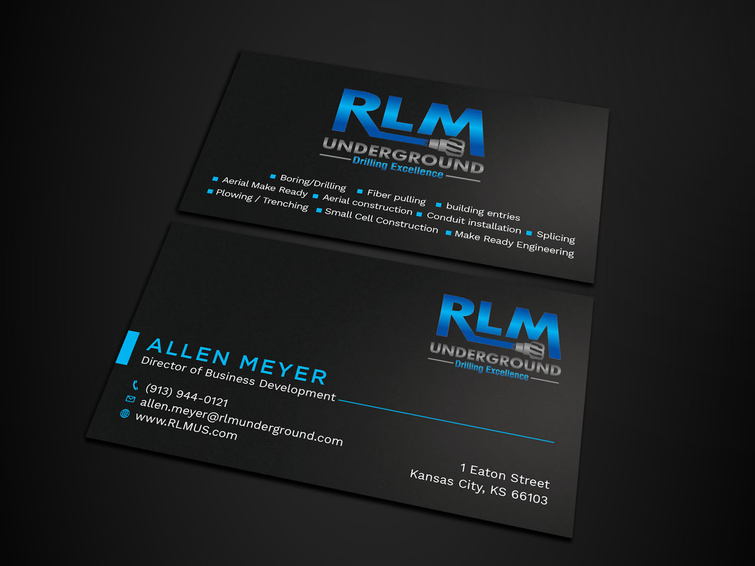 Business Card Design by Tripti Ranjan Gain for RLM Underground | Design #23531414