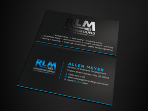 Business Card Design by Tripti Ranjan Gain for RLM Underground | Design: #23551886