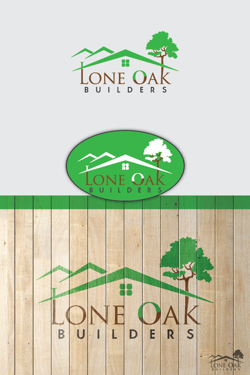 Logo Design by 3Guys for Lone Oak Builders | Design #23550567