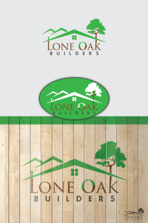 Logo Design by 3Guys for Lone Oak Builders | Design: #23550567