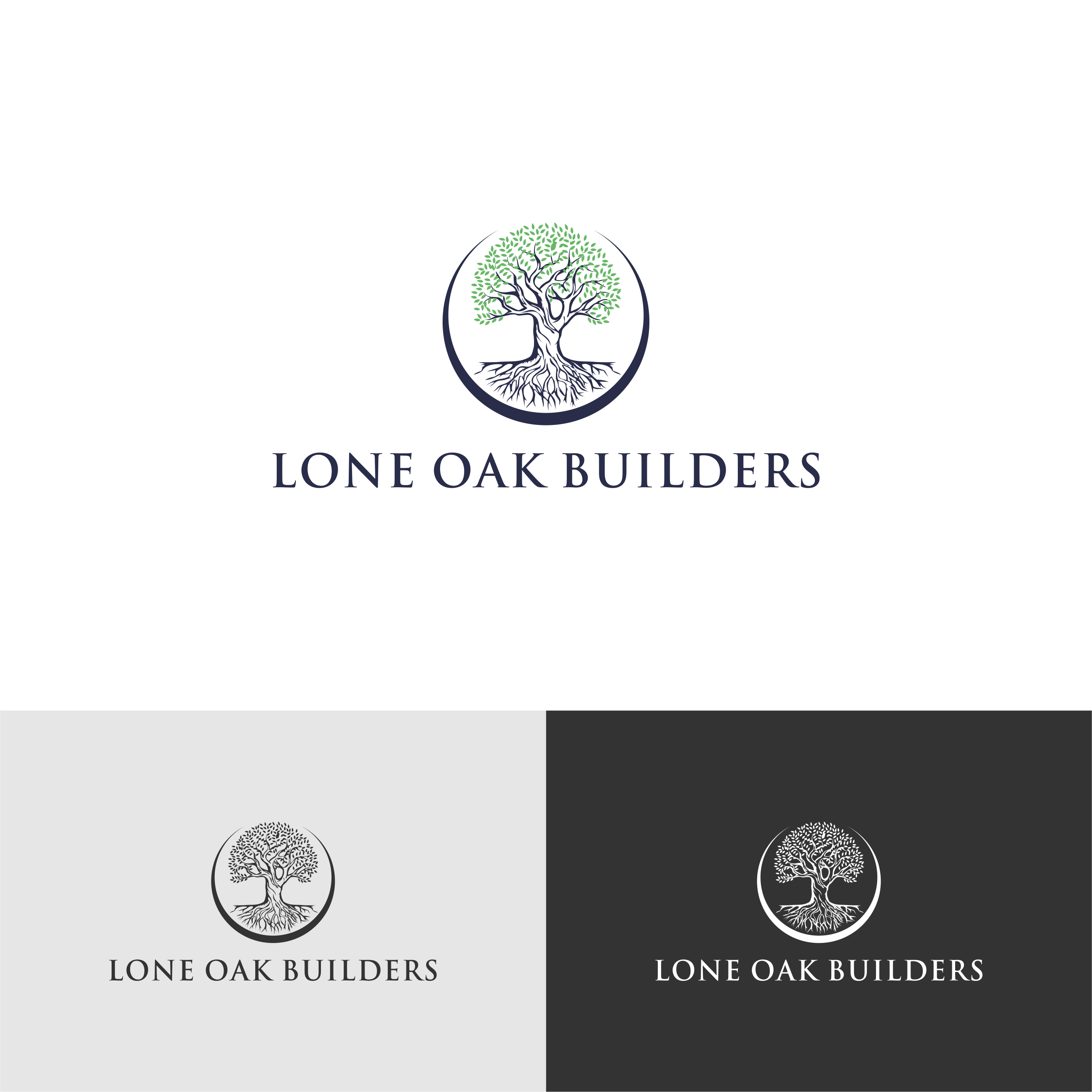 Logo Design by DoArt45 for Lone Oak Builders | Design #23539212