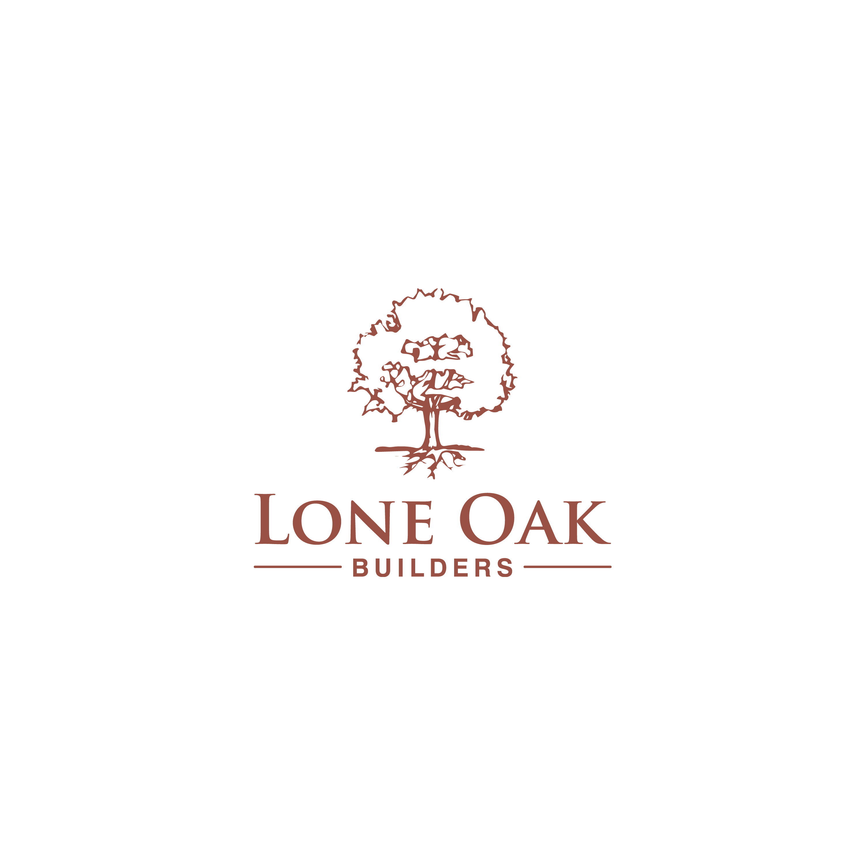 Logo Design by Tri_K for Lone Oak Builders | Design #23575605