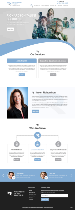 Web Design by pb for Richardson Talent Solutions | Design #23562090