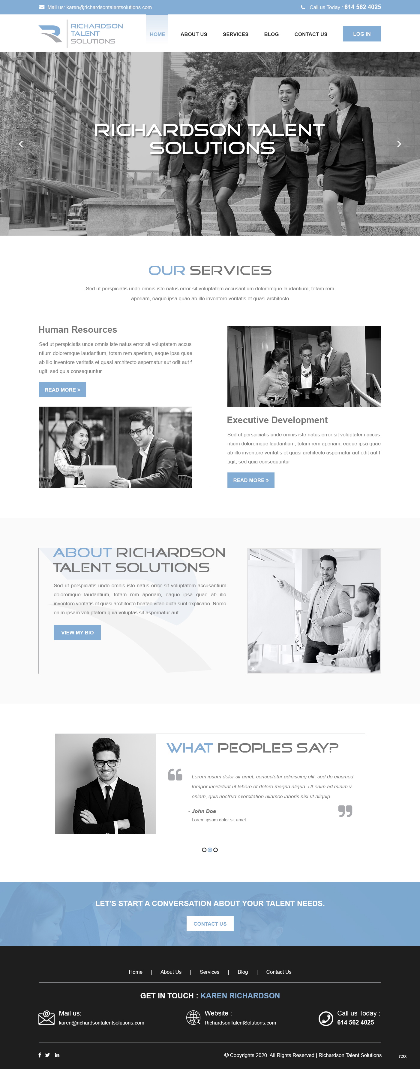 Web Design by pb for Richardson Talent Solutions | Design #23562092