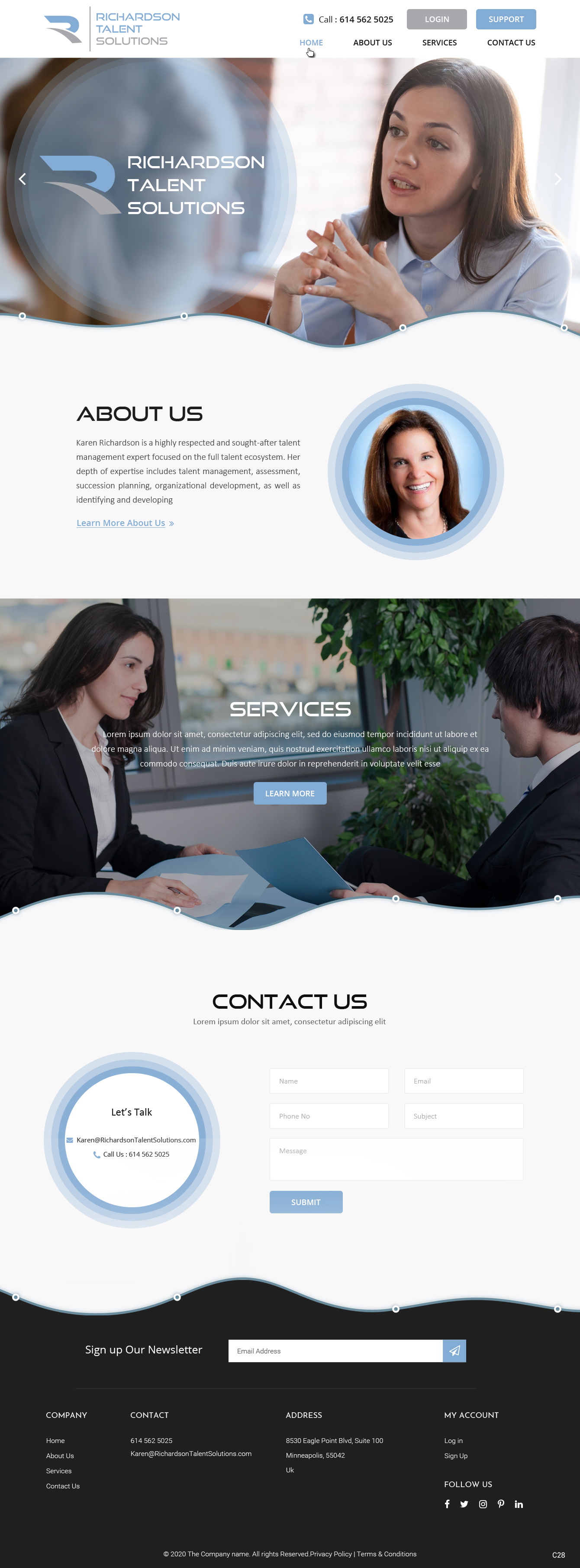 Web Design by pb for Richardson Talent Solutions | Design #23565362