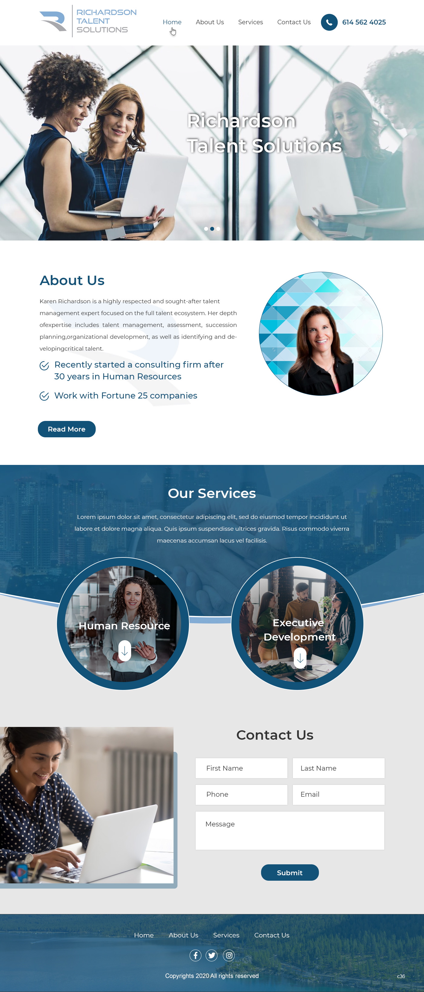 Web Design by pb for Richardson Talent Solutions | Design #23565363