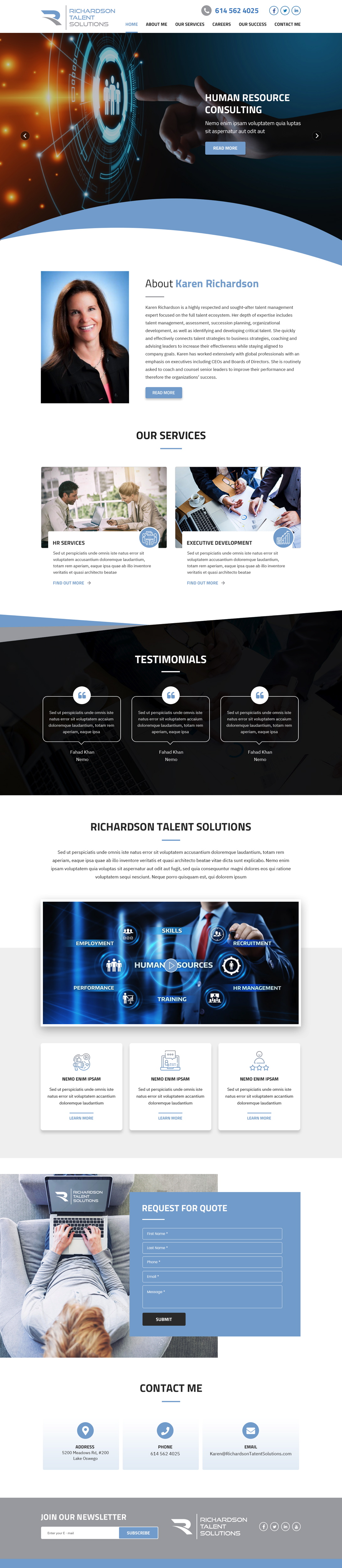 Web Design by pb for Richardson Talent Solutions | Design #23565366