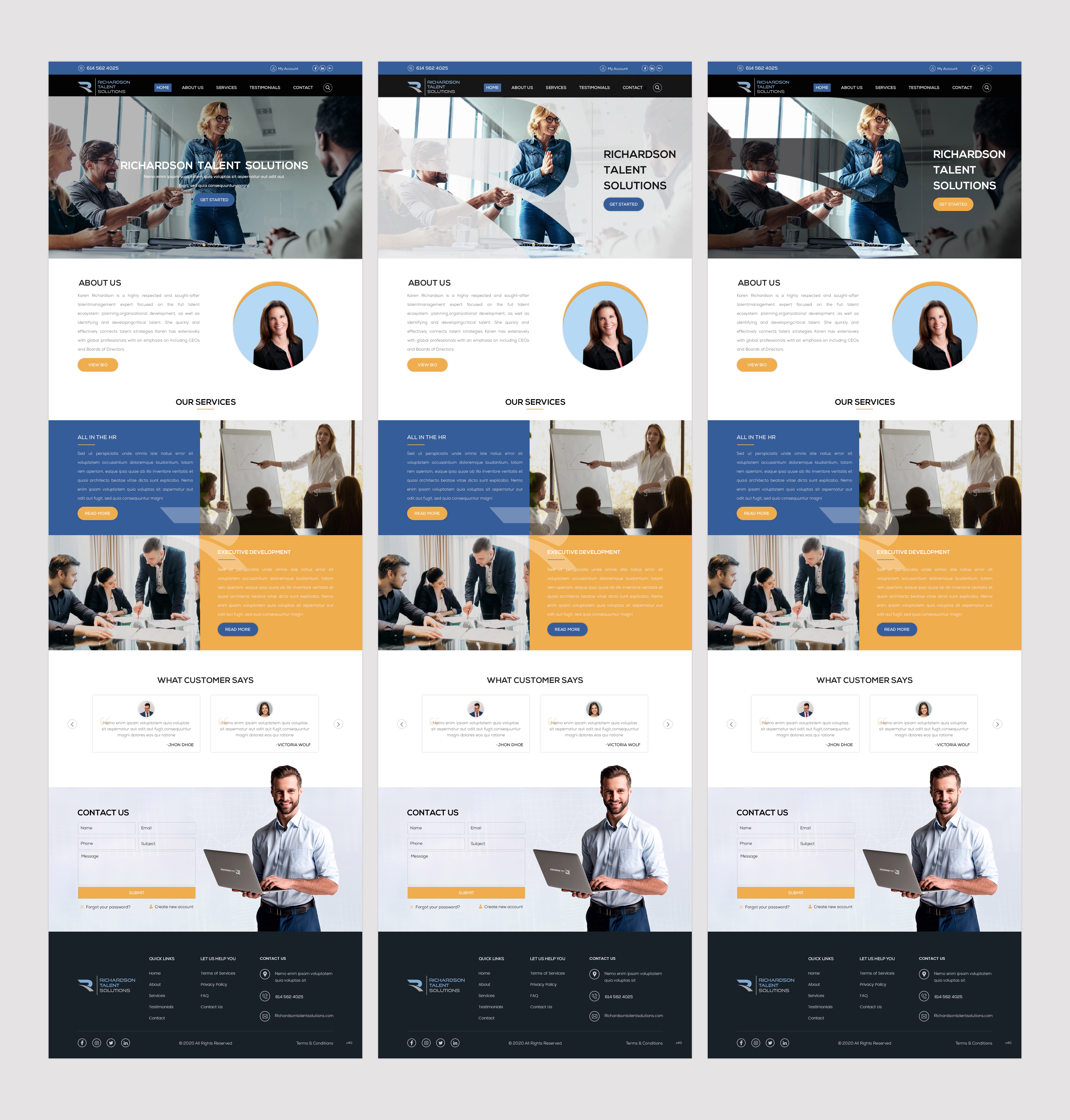Web Design by pb for Richardson Talent Solutions | Design #23565372