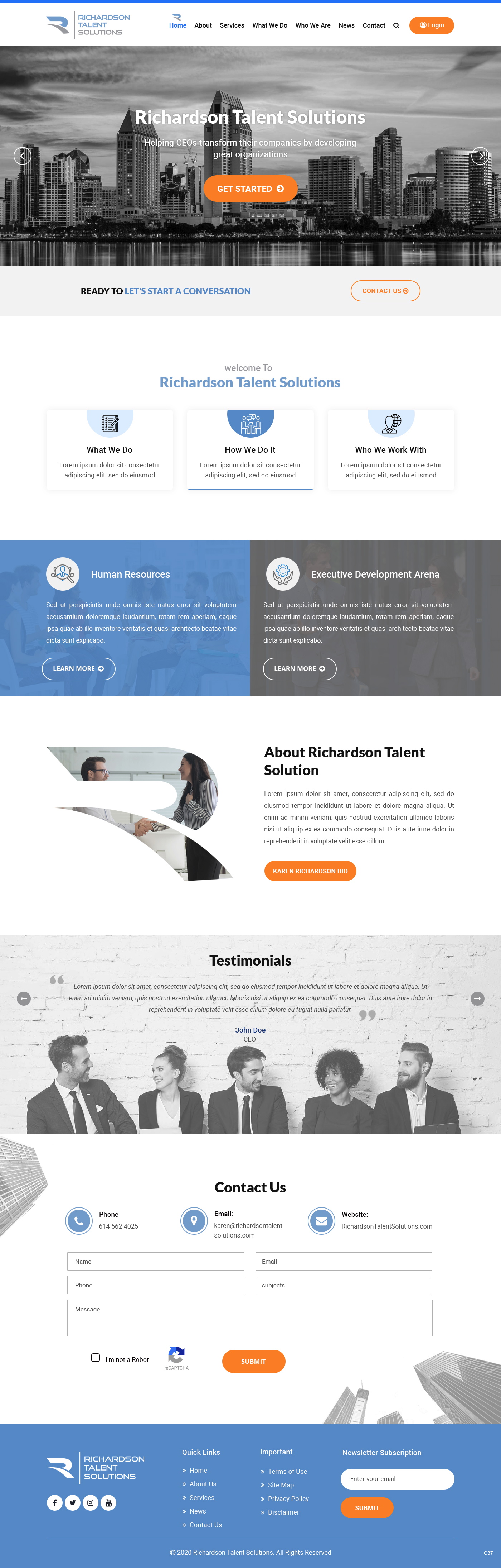 Web Design by pb for Richardson Talent Solutions | Design #23565373