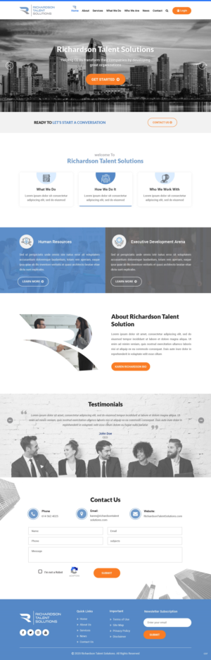 Web Design by pb for Richardson Talent Solutions | Design: #23565373