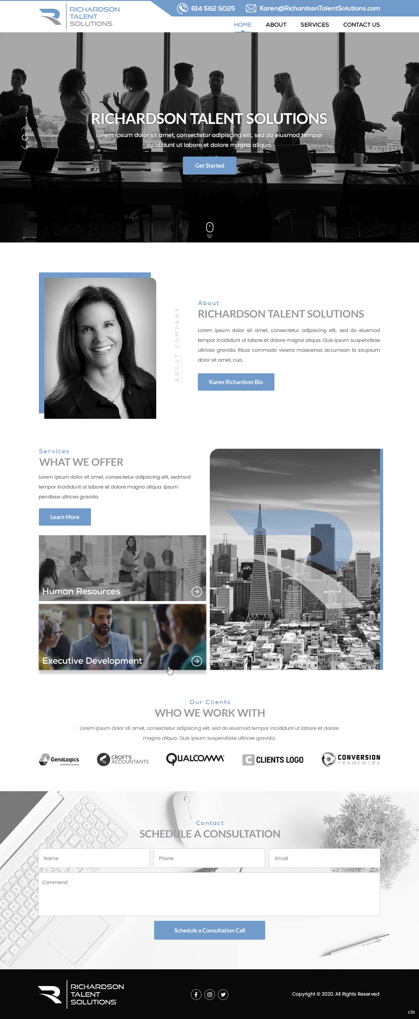 Web Design by pb for Richardson Talent Solutions | Design #23565374