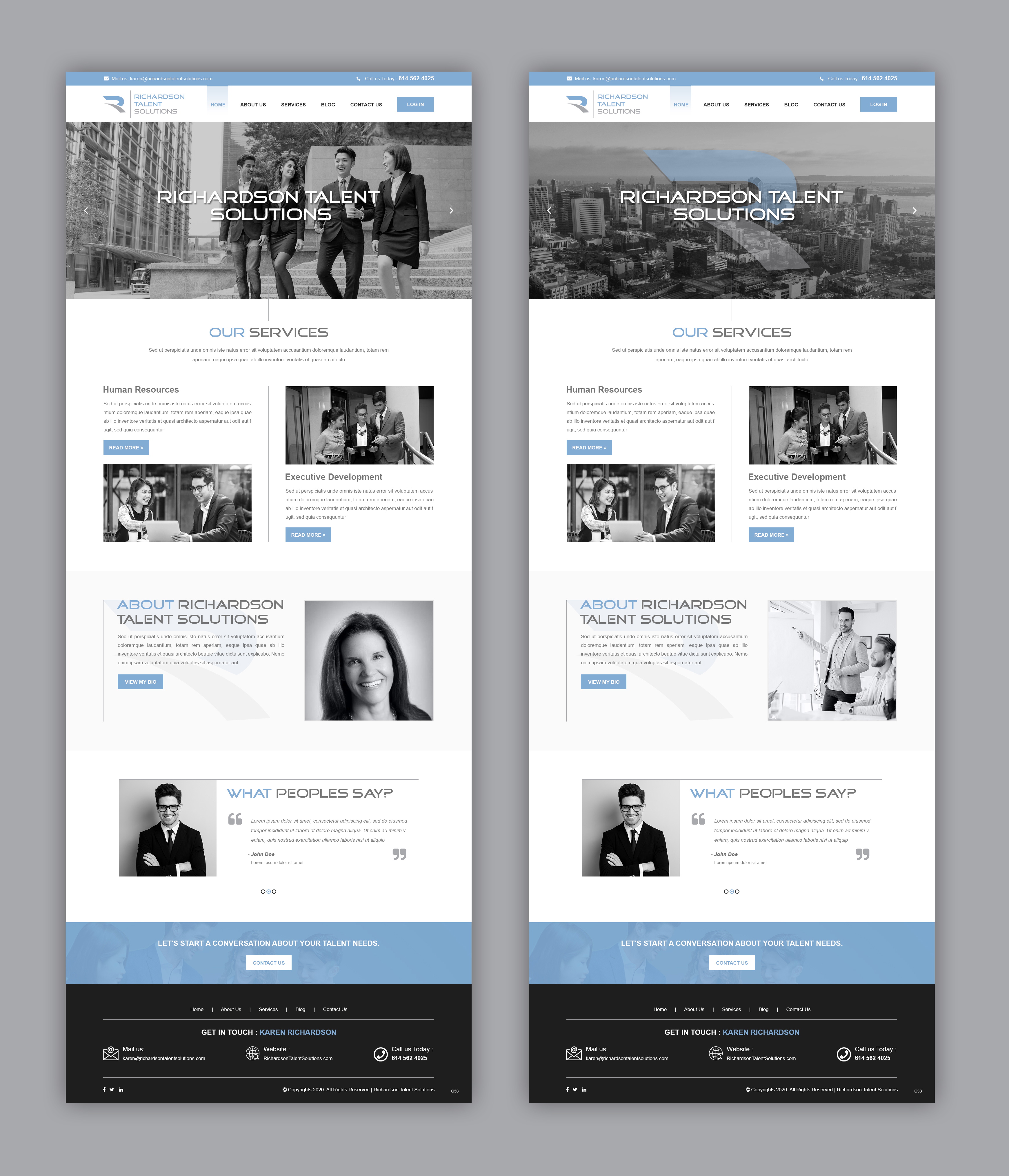 Web Design by pb for Richardson Talent Solutions | Design #23565375