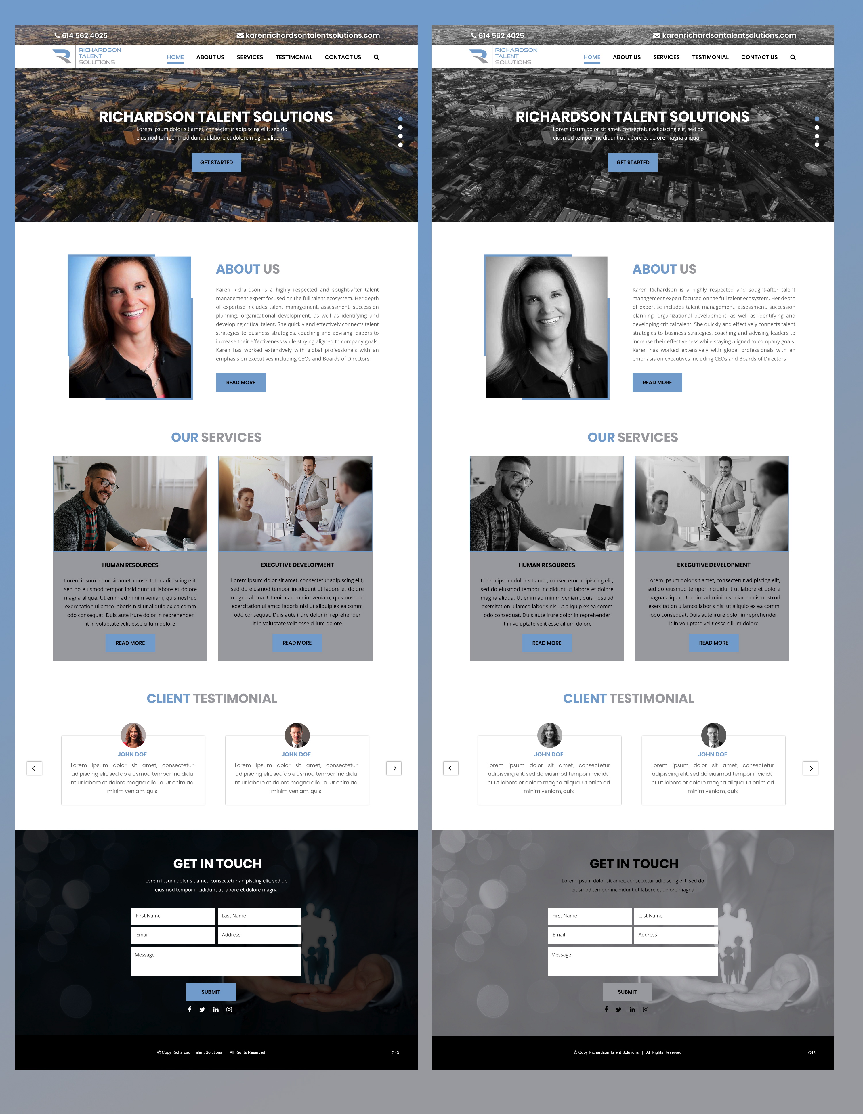 Web Design by pb for Richardson Talent Solutions | Design #23565383