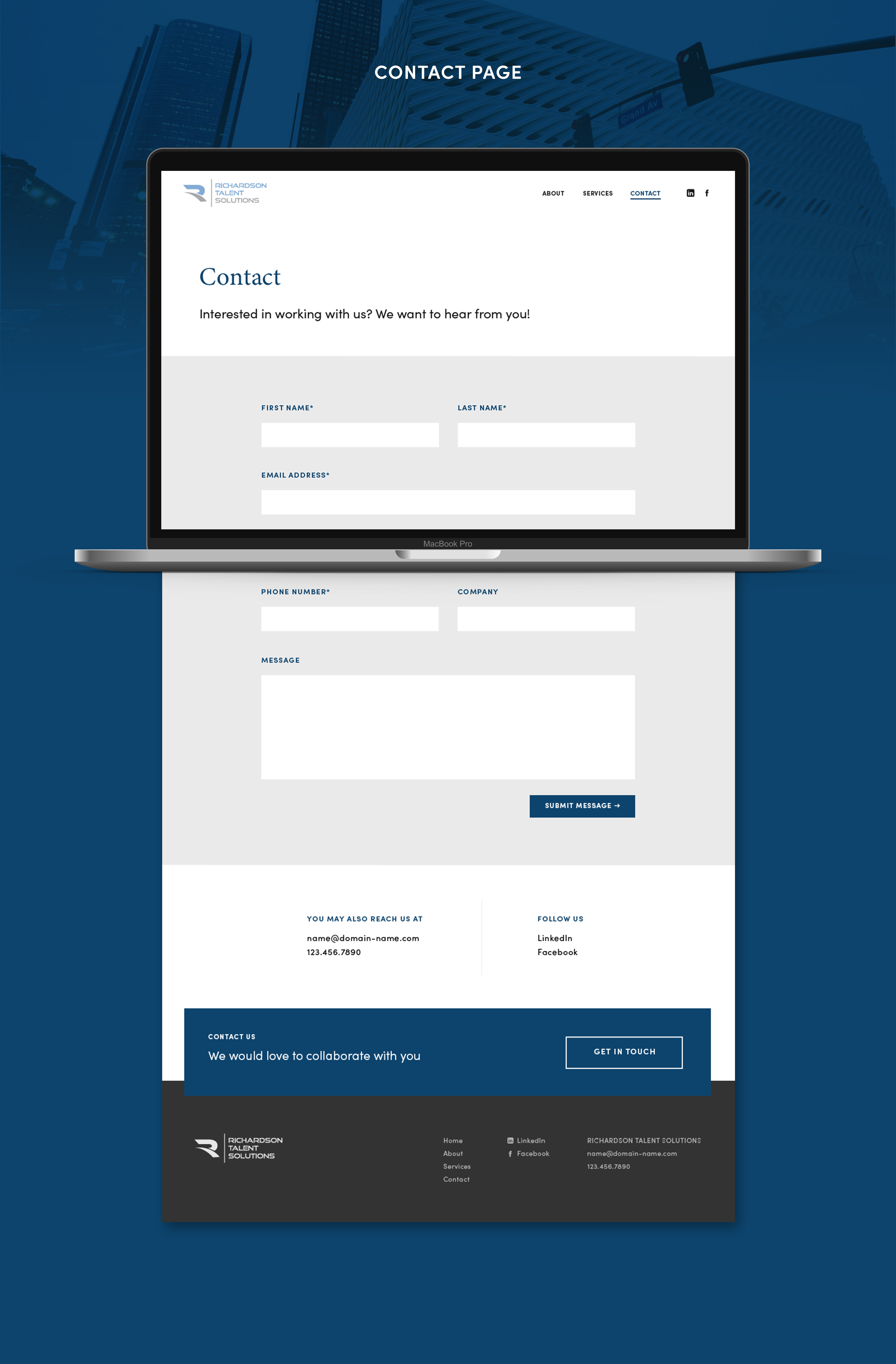 Web Design by Kristina R. for Richardson Talent Solutions | Design #23581987