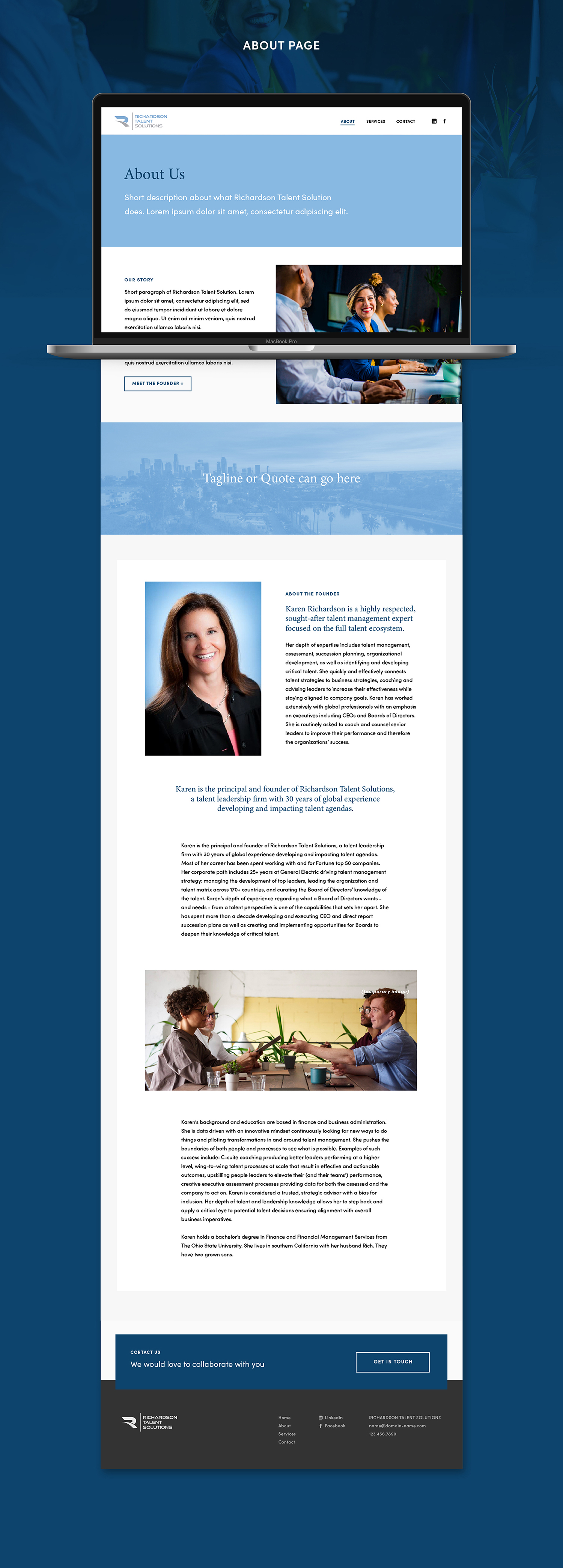 Web Design by Kristina R. for Richardson Talent Solutions | Design #23581990