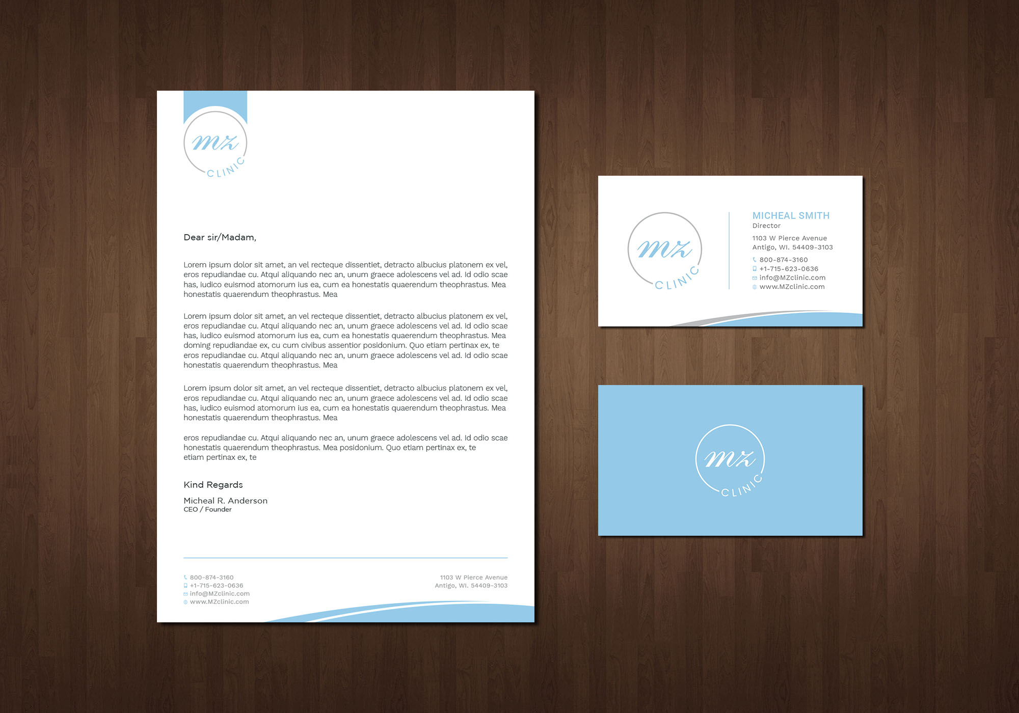 Stationery Design by Tripti Ranjan Gain for Derma Kliniek | Design #23544934
