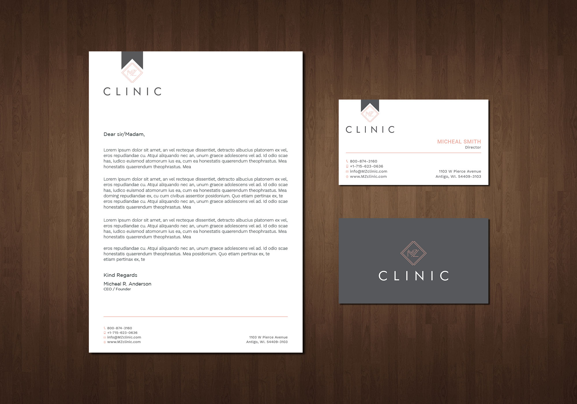 Stationery Design by Tripti Ranjan Gain for Derma Kliniek | Design #23544935