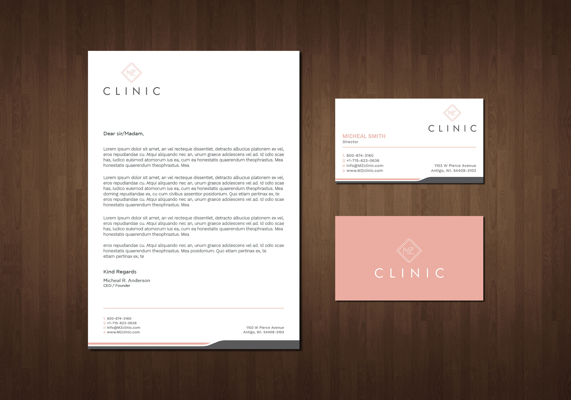 Stationery Design by Tripti Ranjan Gain for Derma Kliniek | Design #23544937