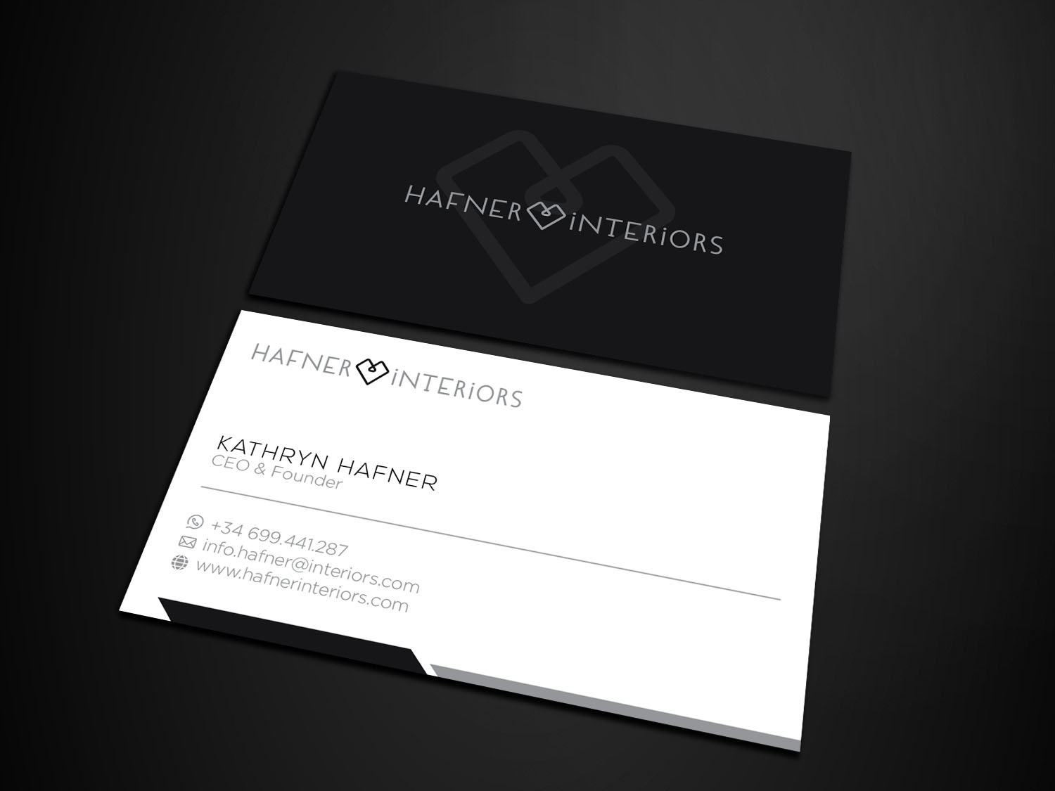 Business Card Design by Verified artistry for Hafner Interiors | Design #23571105