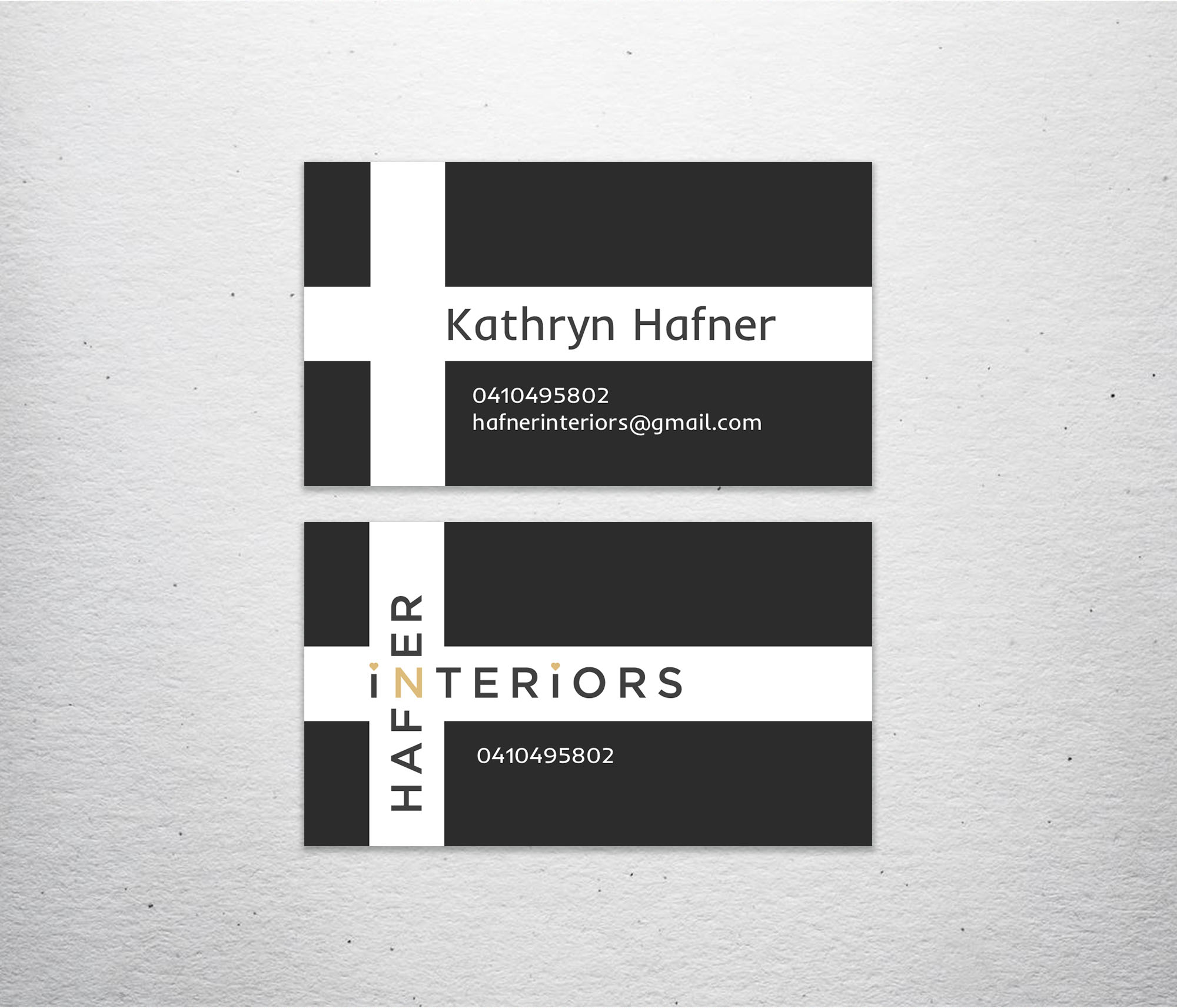 Business Card Design by Tripti Ranjan Gain for Hafner Interiors | Design: #23631438
