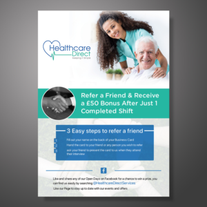 Refer a Friend A5 Flyer for Healthcare Staff | Flyer Design by CG PRITAM
