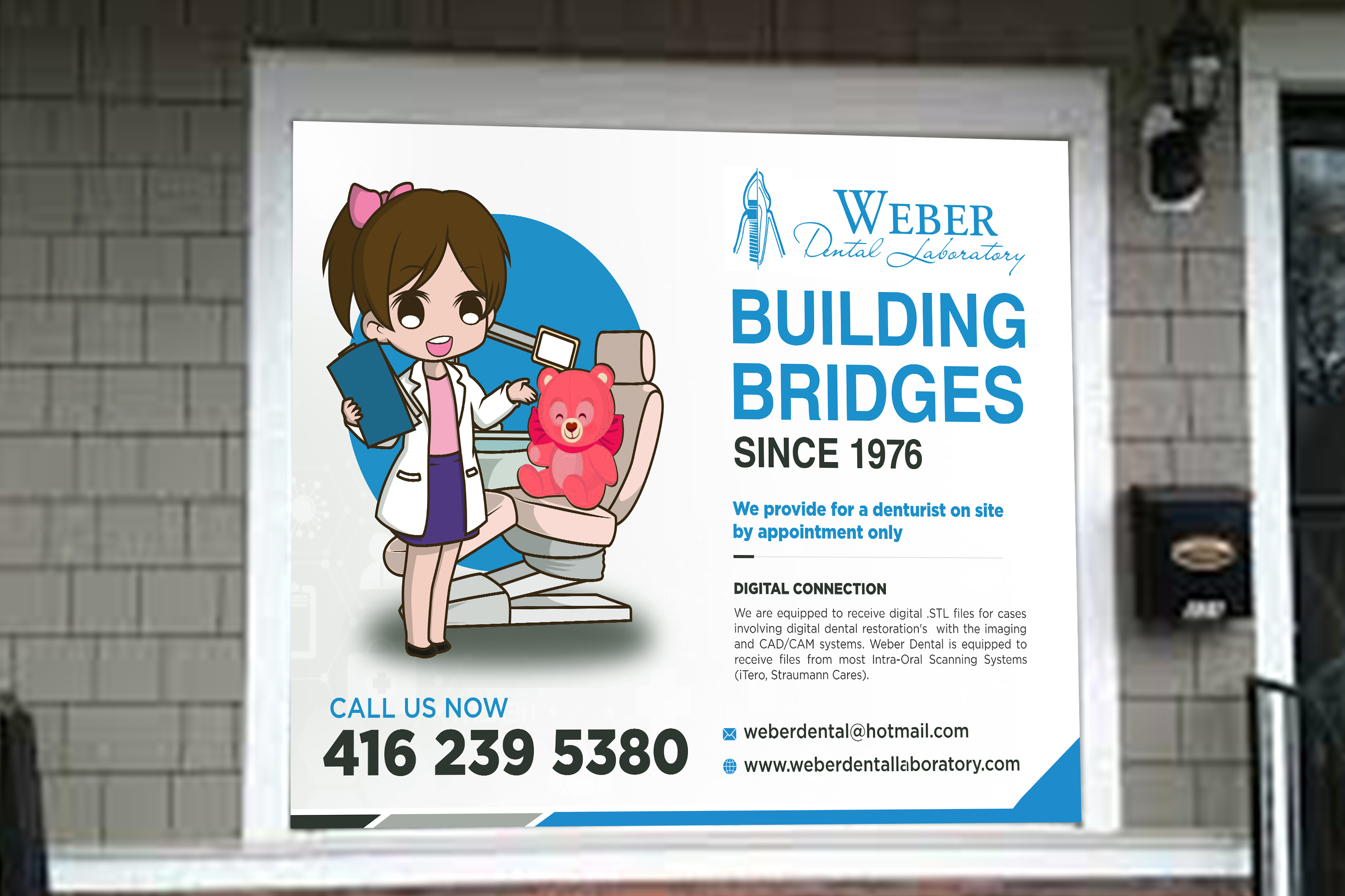 Design de Panneau par debdesign pour Weber Dental Laboratory | Design #23548469