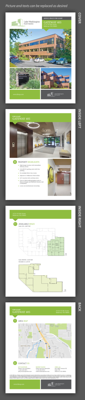 Seattle Area Commercial Real Estate Marketing Flyer Template  | Diseño de Flyer por Emmanuel Creations