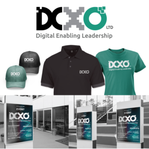 DCxO Limited company name and my strap-line of "Digital Enabling Leadership. There should also be some sort of reference to moving from Waterfall to Agile and to DevOps with Cloud | Diseño de Logo por Noche designs