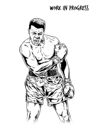 Vintage Muhammed Ali T-shirt.  | Design de T-shirt par SangBlater