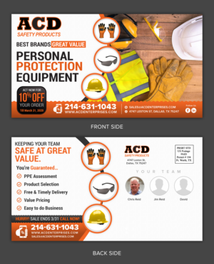 Direct Mail Campaign for Safety Supply Company | Diseño Gráfico por SAI DESIGNS