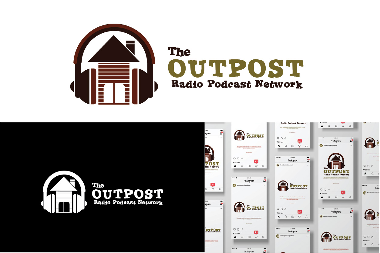 Logo Design by eno209  studio for The Outpost Podcast Radio Network, LLC. | Design #23551559