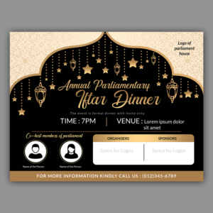 Parliamentary Iftar Dinner | Flyer Design by aspiremedia