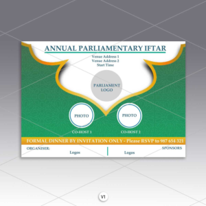 Parliamentary Iftar Dinner | Diseño de Flyer por DA.