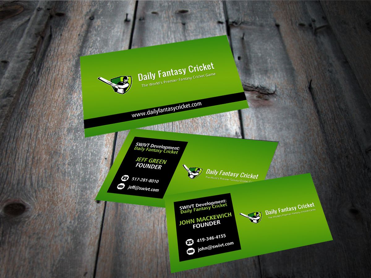 Business Card Design by Sarah Haroon for Daily Fantasy Cricket | Design #3006699
