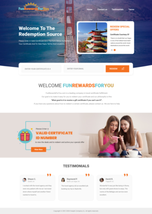 3 -4 PAGE GIFT CERTIFICATE REDEMPTION WEBSITE REVAMP | Web Design by WebPixel