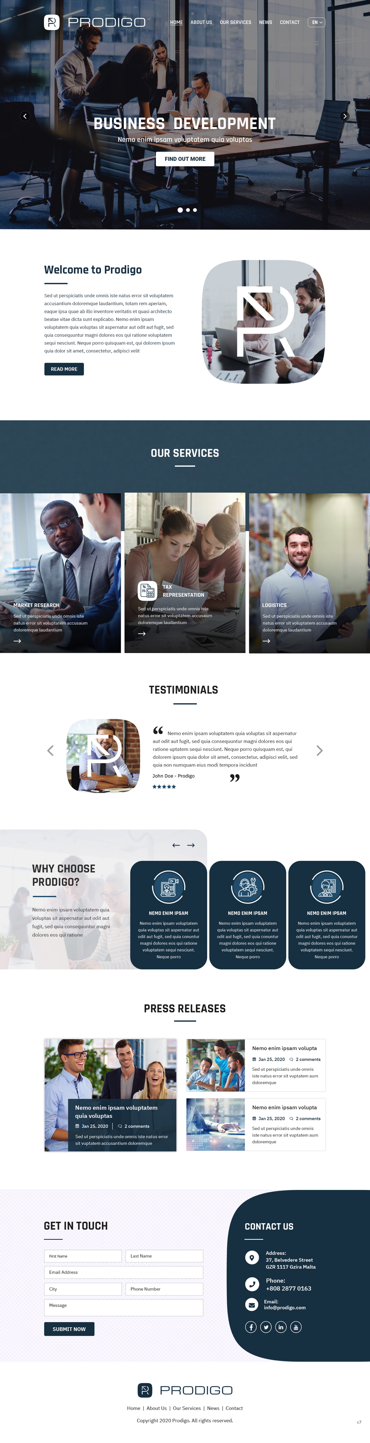 Web Design by pb for Prodigo Sàrl | Design #23565348