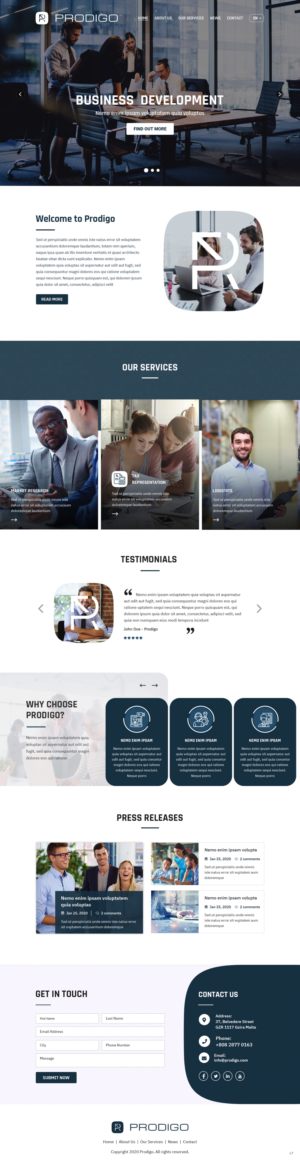Diseño Web por pb para Prodigo Sàrl | Diseño: #23565348