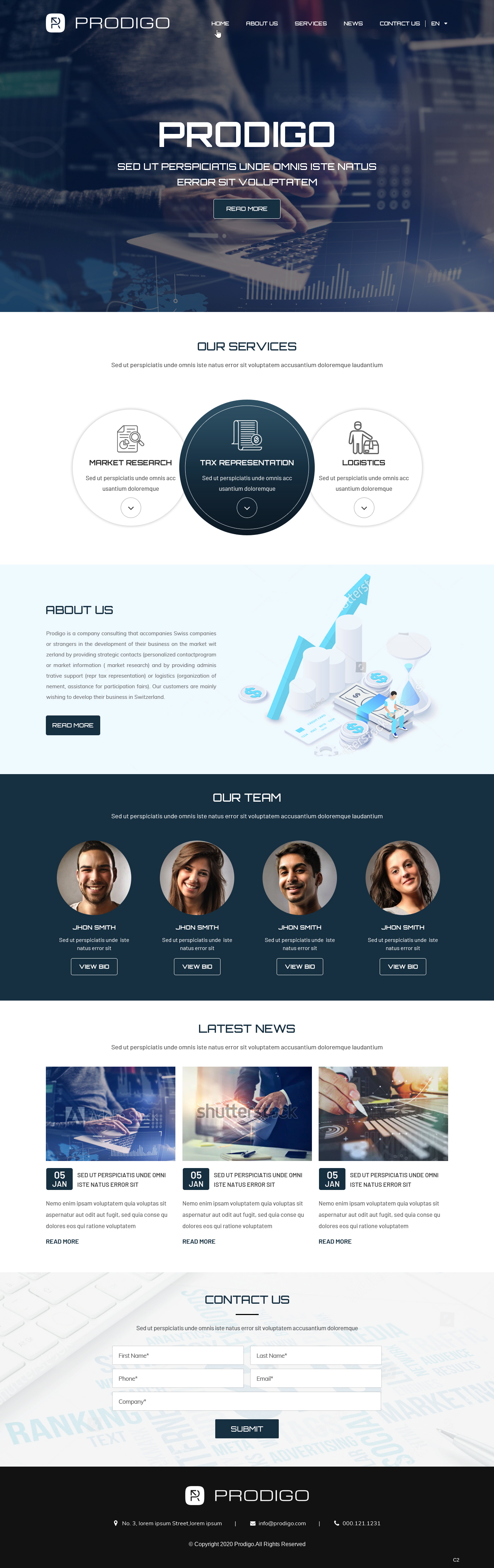Web Design by pb for Prodigo Sàrl | Design #23565351