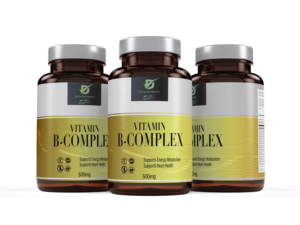 Scandinavian Style Label for Vitamin (B-Complex) Bottle, 500mg | Etikett-Design von ronin71