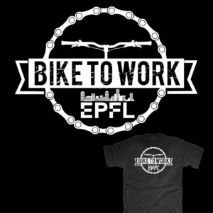 Bike to work 2020 - EPFL is a Swiss university. Each year, it organizes Bike to Work, a team challen | Diseño de Camiseta por 75-R-P-Z