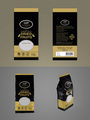 Stand bag for exclusive, natural snacks | Packaging Design by falcon.wings