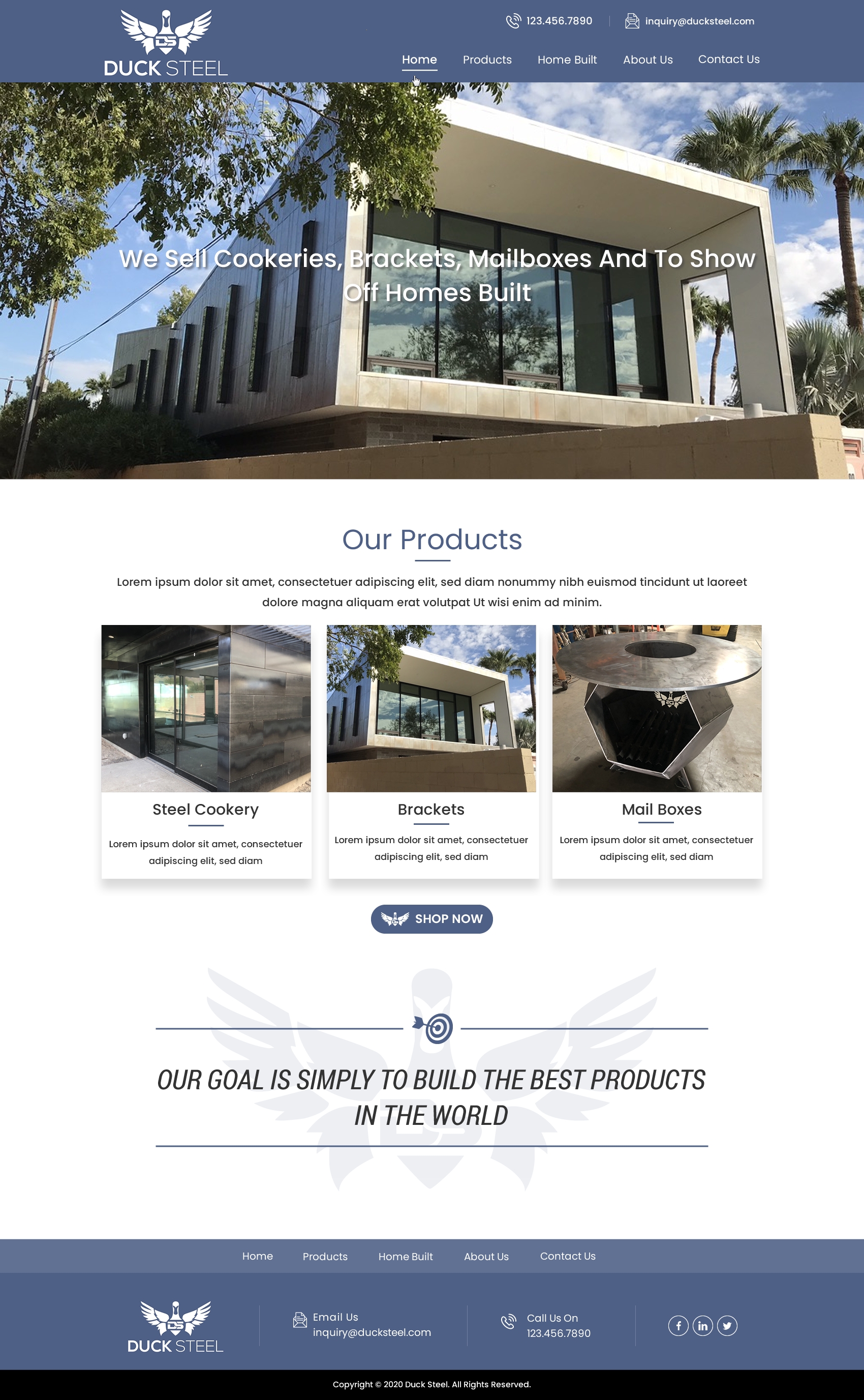 Web Design by harmi_199 for Ducksteel Llc. | Design #23603373