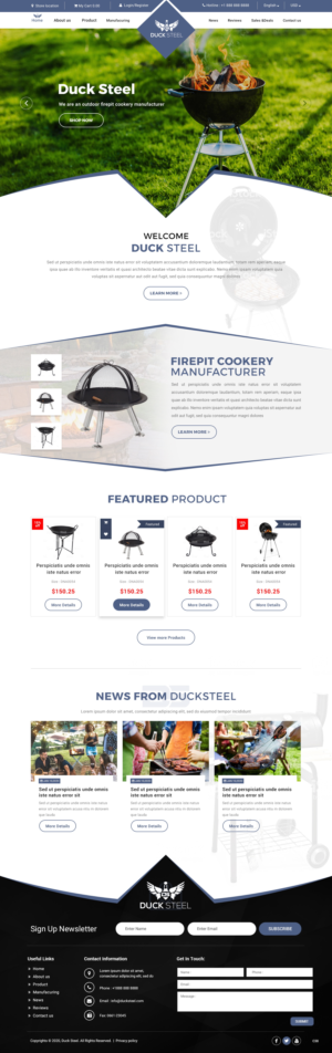 Web-Design von pb für Ducksteel Llc. | Design #23574928