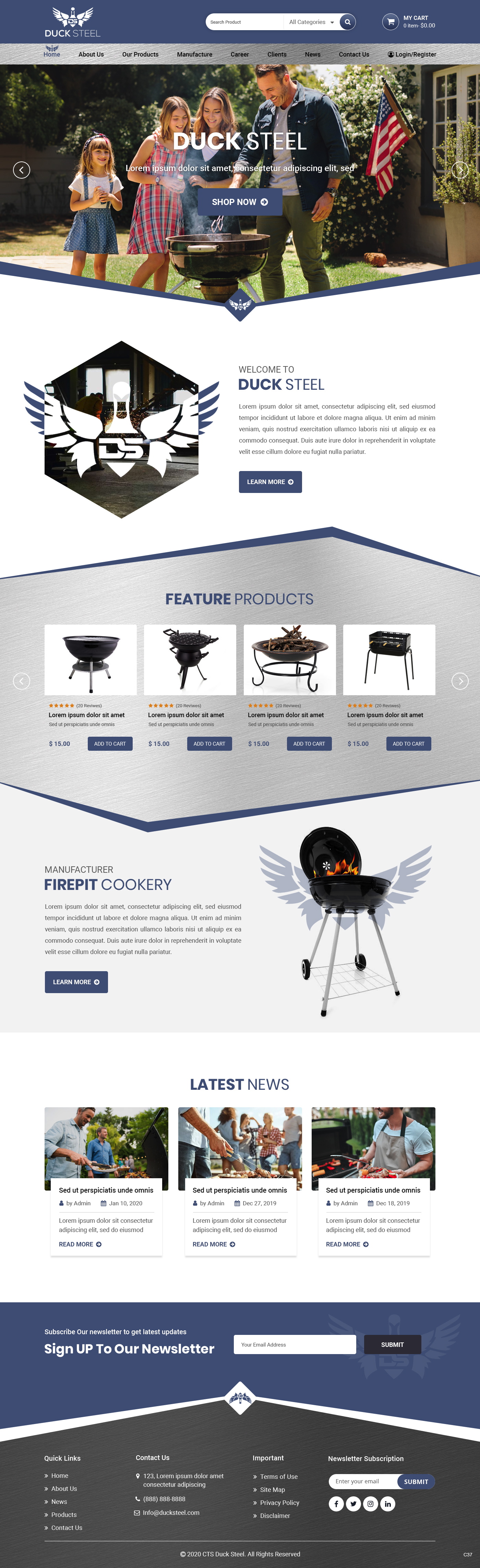 Web Design by pb for Ducksteel Llc. | Design #23574932